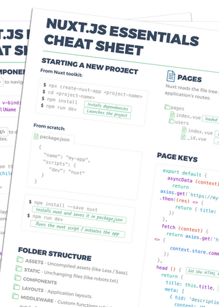 Nuxt.js Cheat Sheet